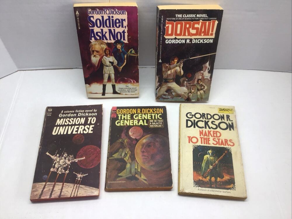 Gordon R Dickson Sci Fi Paperback Book Lot 5 Dorsai Genetic General Vintage